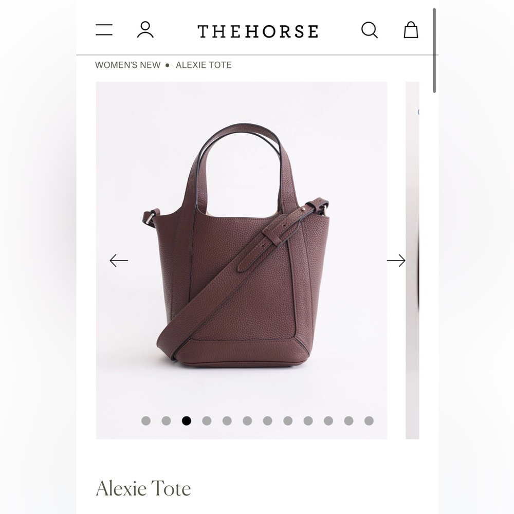 The Horse - Alexie Tote in Coffee color 
The Horse Clementine Bag